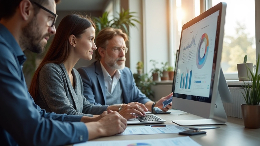 Team arbeitet an Datenanalyse und Trend-Forschung